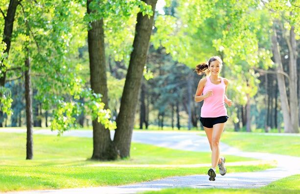 Running in the park to burn active fat