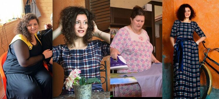 A woman before and after the Dukan diet